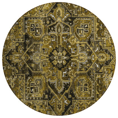 Addison Rugs Oriental Brown Washable Indoor-Outdoor Rug