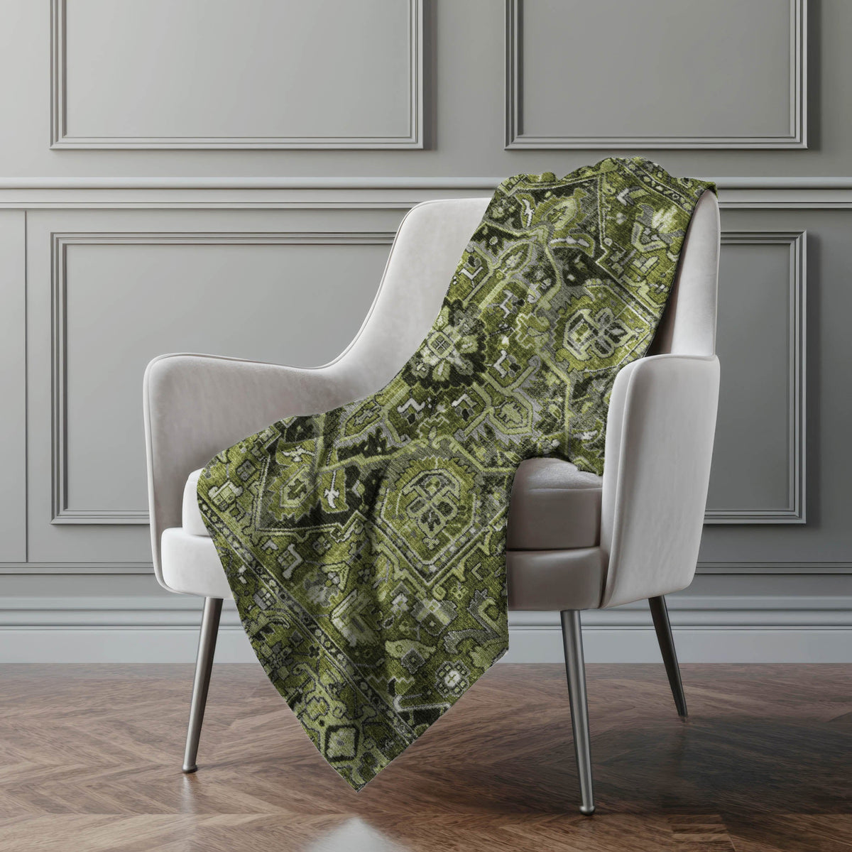 Addison Rugs Oriental Green Washable Indoor-Outdoor Rug