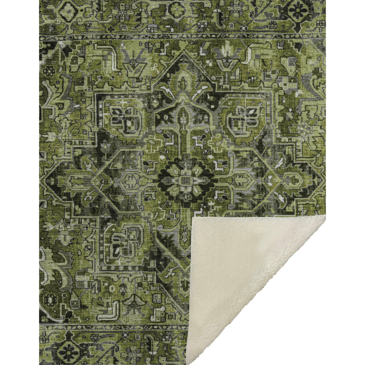 Addison Rugs Oriental Green Washable Indoor-Outdoor Rug
