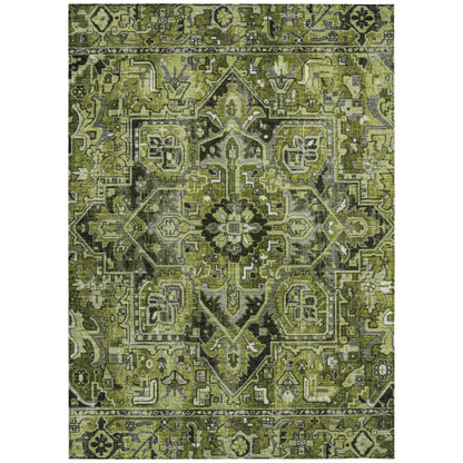 Addison Rugs Oriental Green Washable Indoor-Outdoor Rug