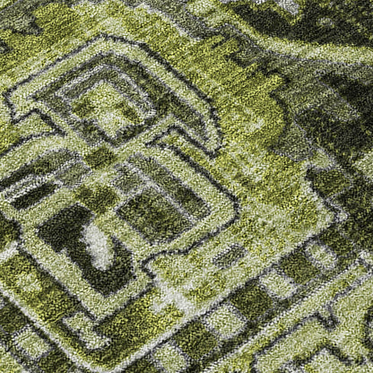 Addison Rugs Oriental Green Washable Indoor-Outdoor Rug