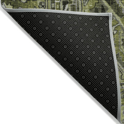Addison Rugs Oriental Green Washable Indoor-Outdoor Rug