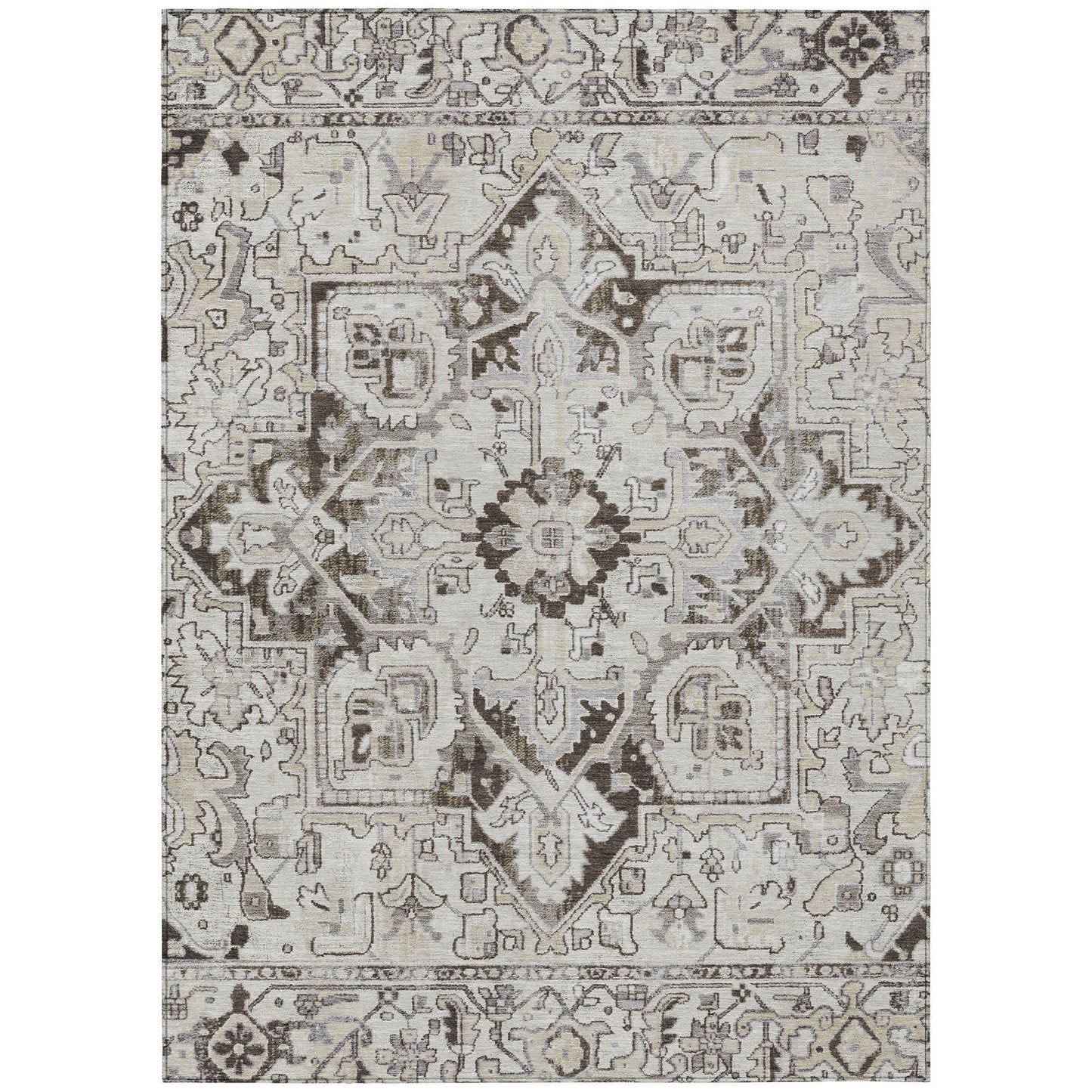 Addison Rugs Oriental Ivory Washable Indoor-Outdoor Rug