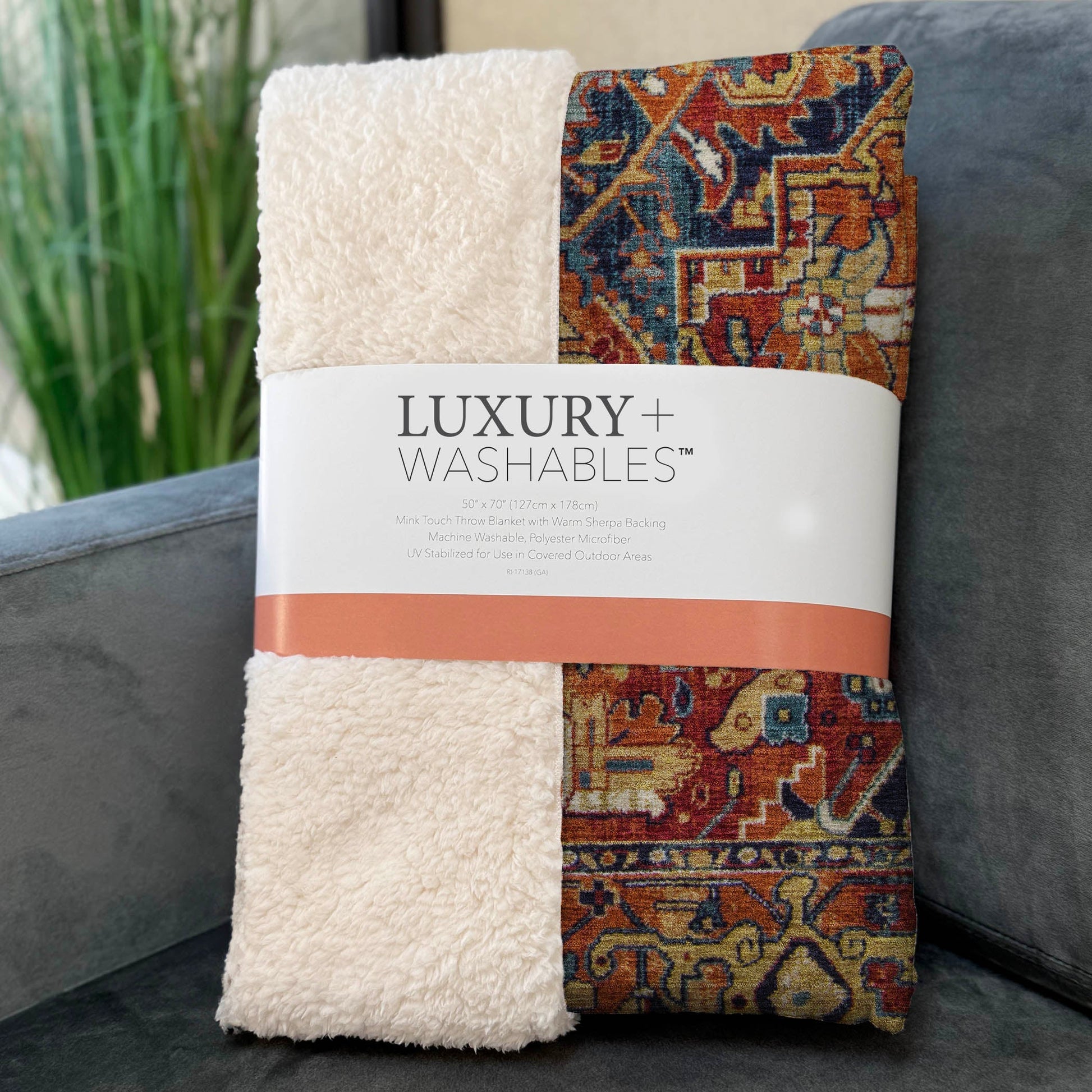 Addison Rugs Oriental Paprika Washable Indoor-Outdoor Rug