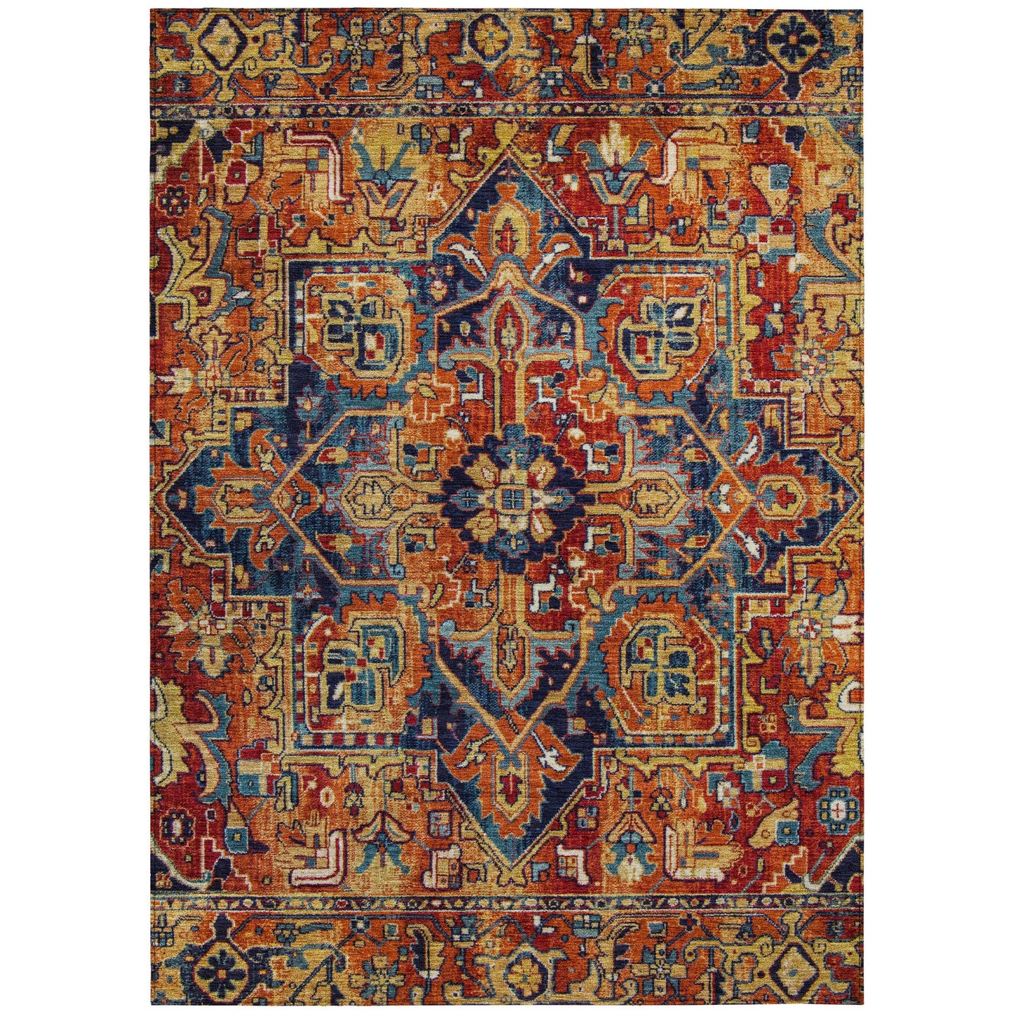 Addison Rugs Oriental Paprika Washable Indoor-Outdoor Rug