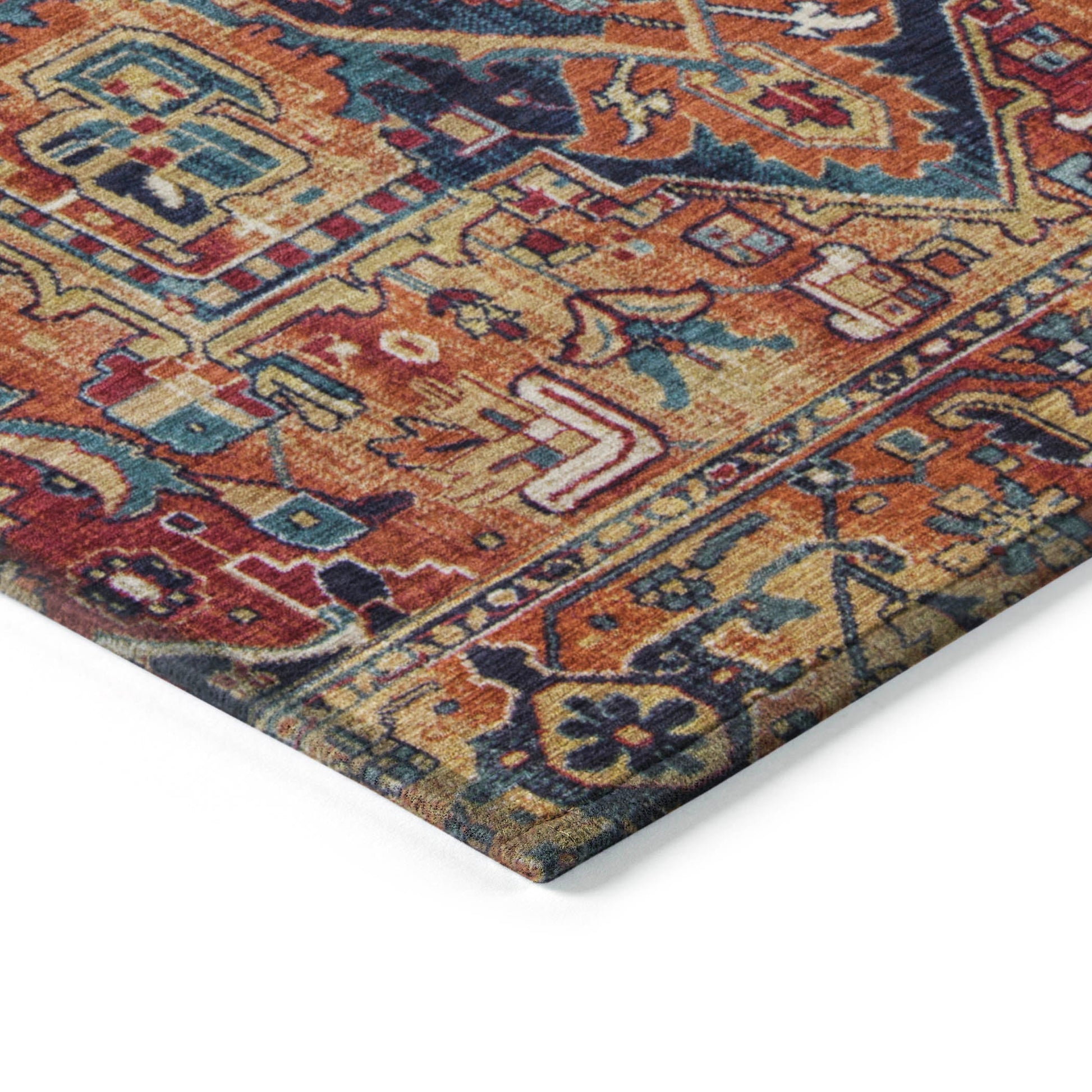 Addison Rugs Oriental Paprika Washable Indoor-Outdoor Rug
