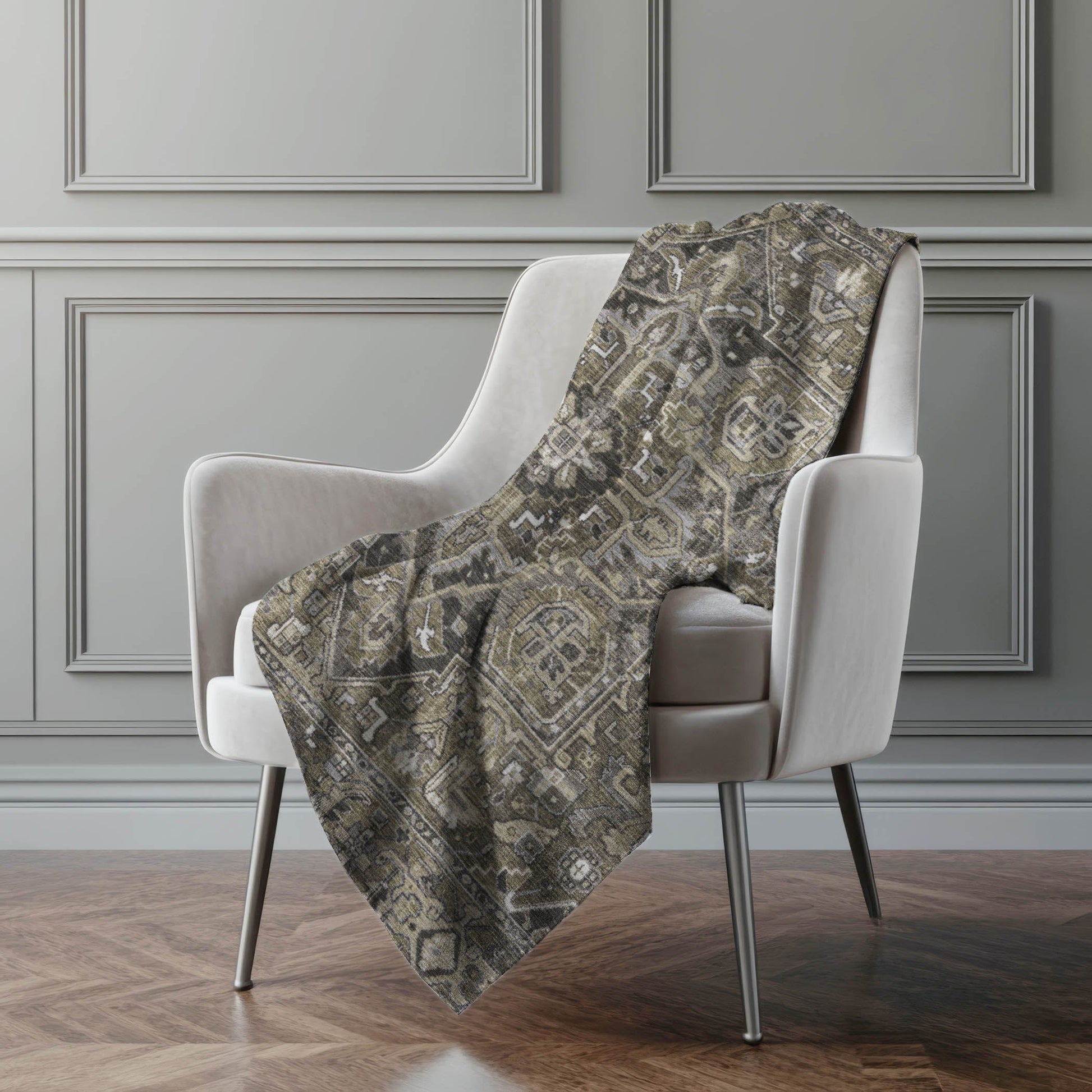 Addison Rugs Oriental Taupe Washable Indoor-Outdoor Rug