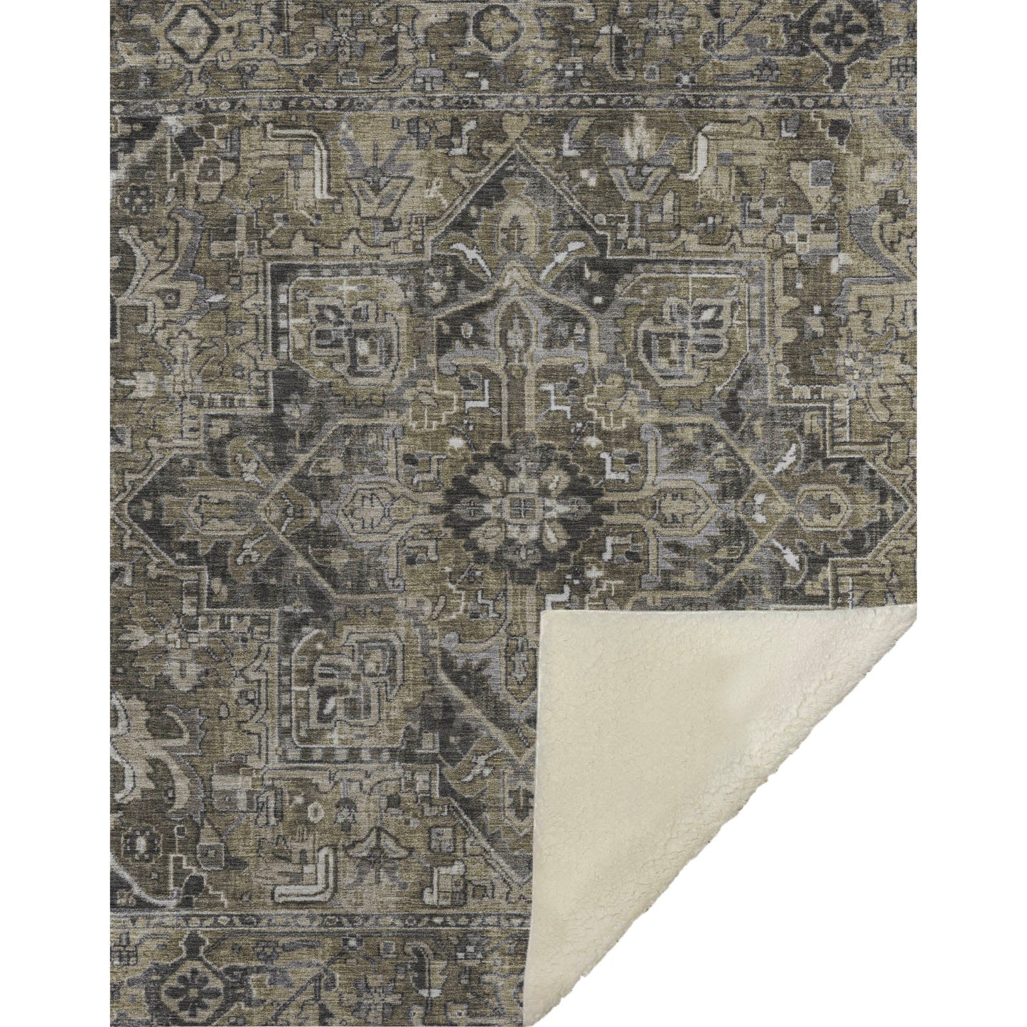 Addison Rugs Oriental Taupe Washable Indoor-Outdoor Rug
