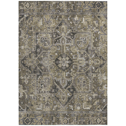 Addison Rugs Oriental Taupe Washable Indoor-Outdoor Rug