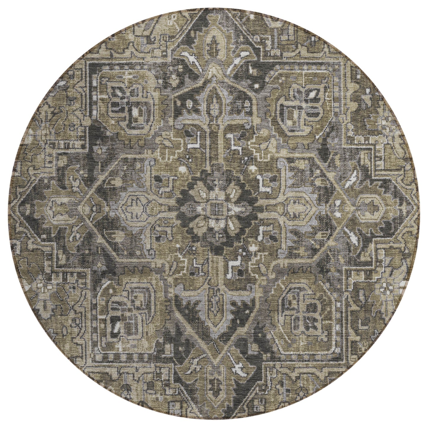 Addison Rugs Oriental Taupe Washable Indoor-Outdoor Rug