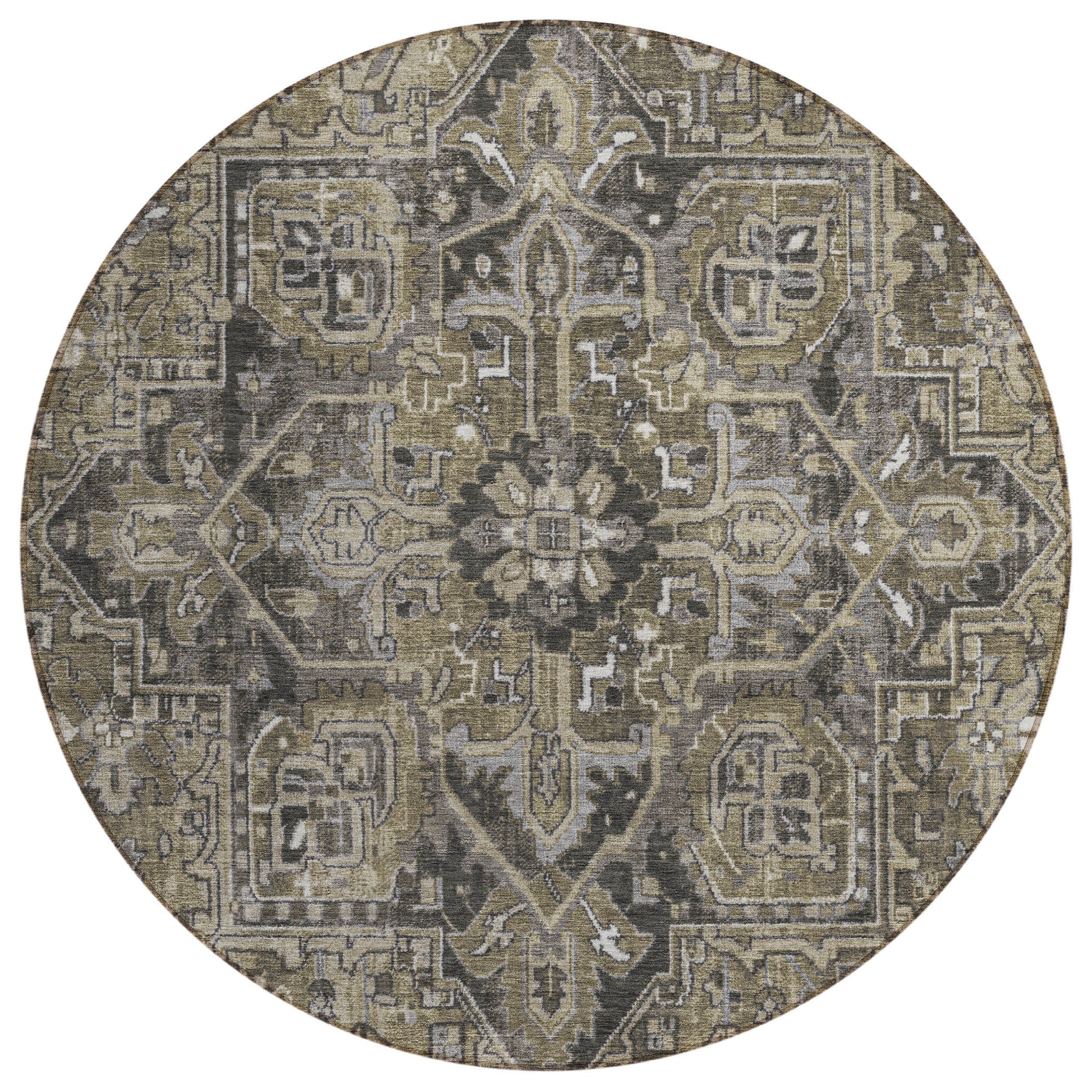 Addison Rugs Oriental Taupe Washable Indoor-Outdoor Rug