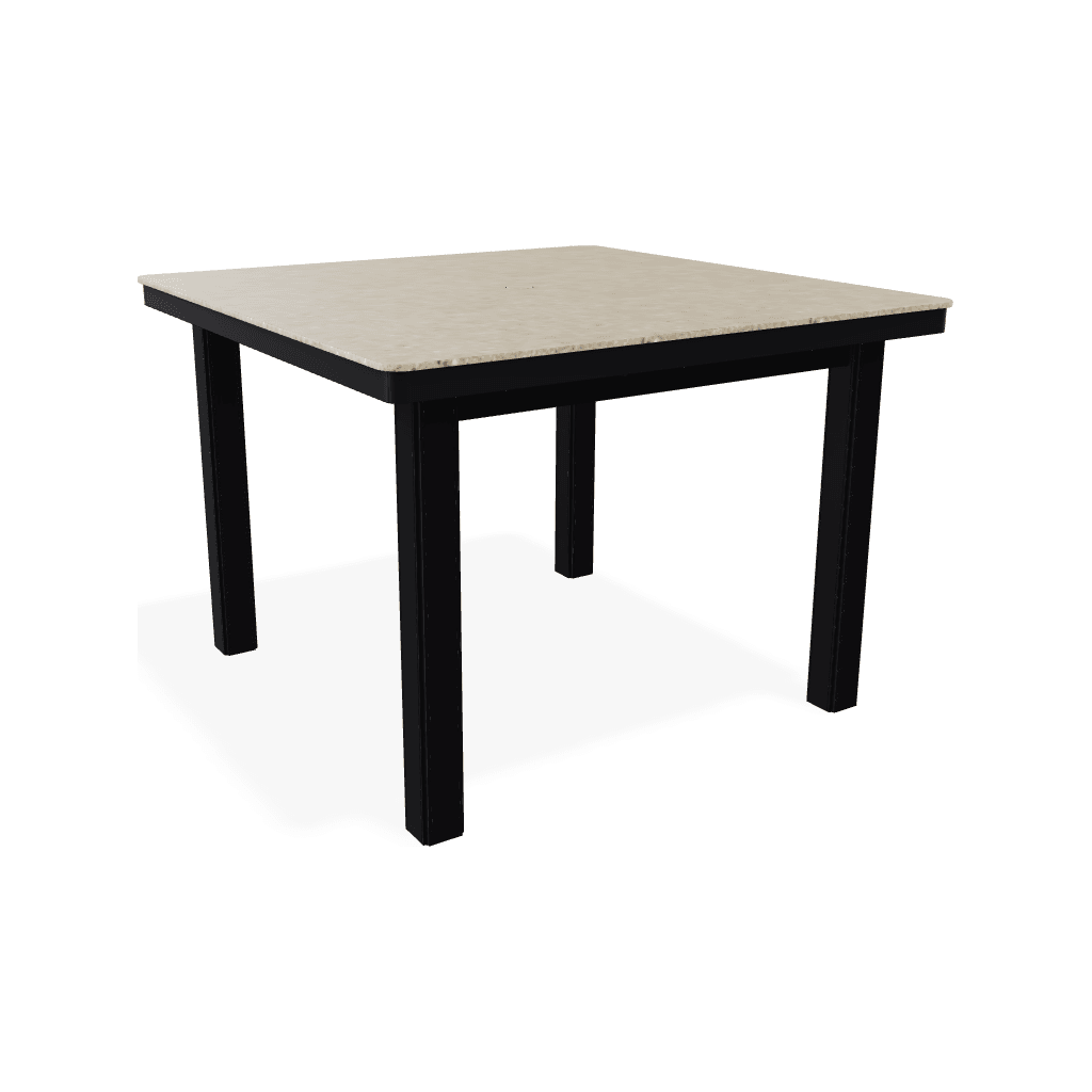 42" Square Origins Table Top With Umbrella Hole