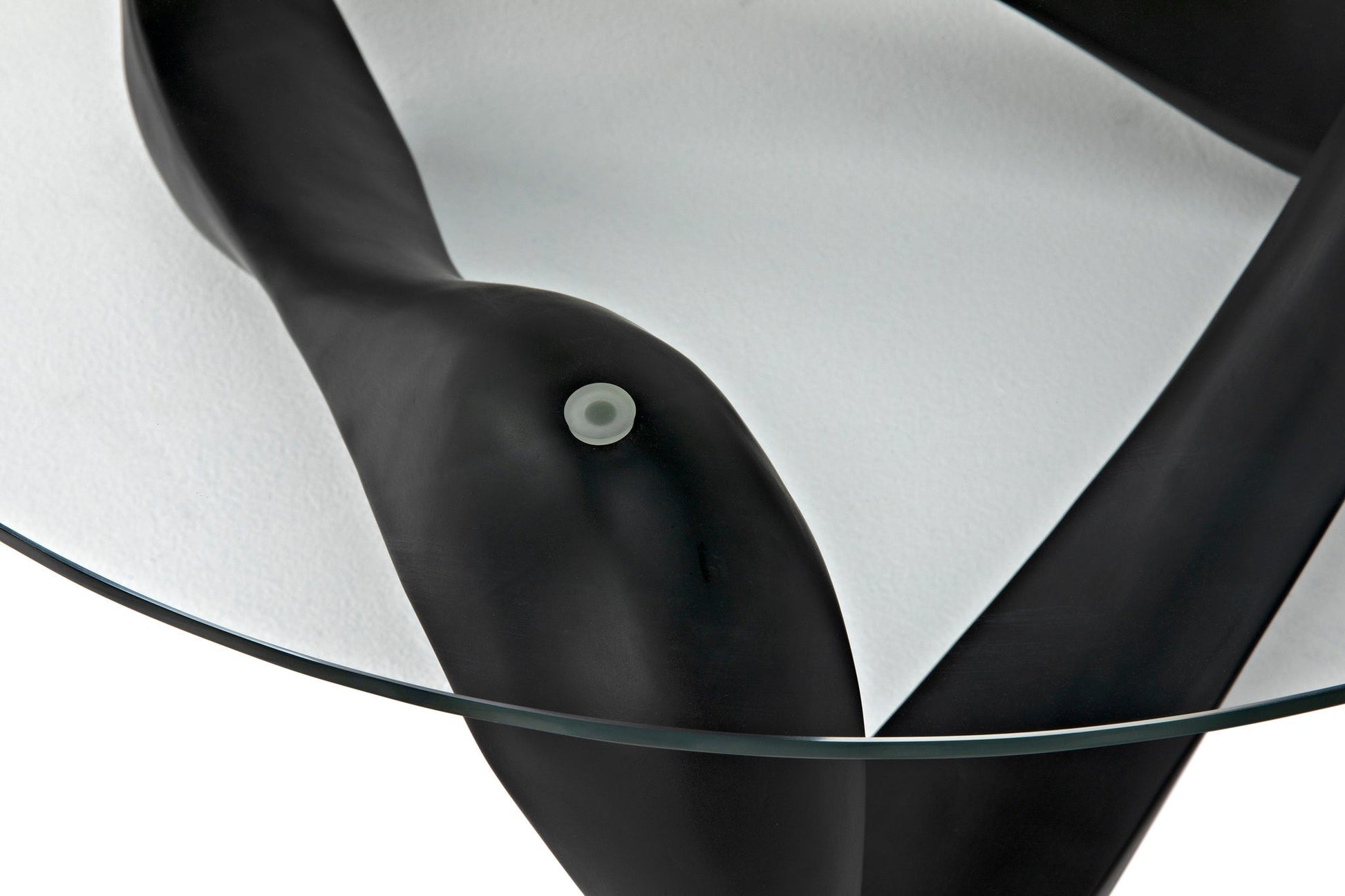 Orion Coffee Table, Black Resin Cement with Glass-Coffee Tables-Noir-Sideboards and Things