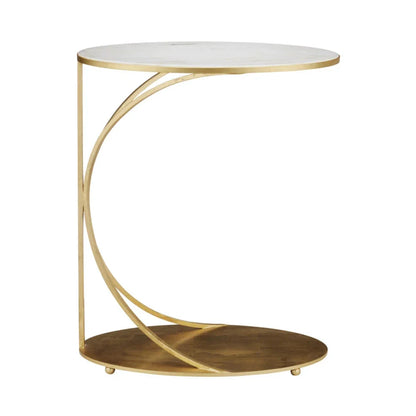 Orla Gold Leaf Finish Marble C Table