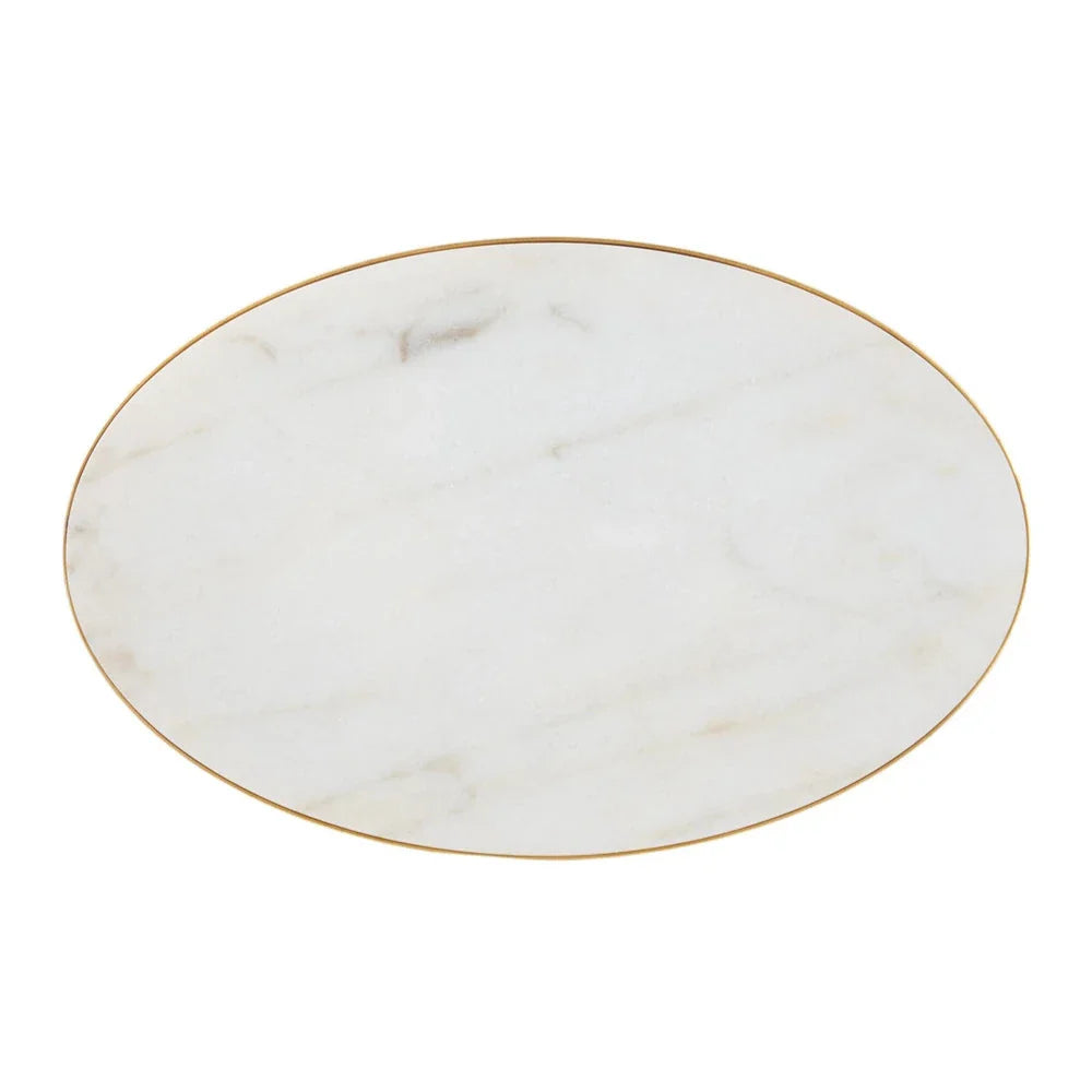 Orla Gold Leaf Finish Marble C Table