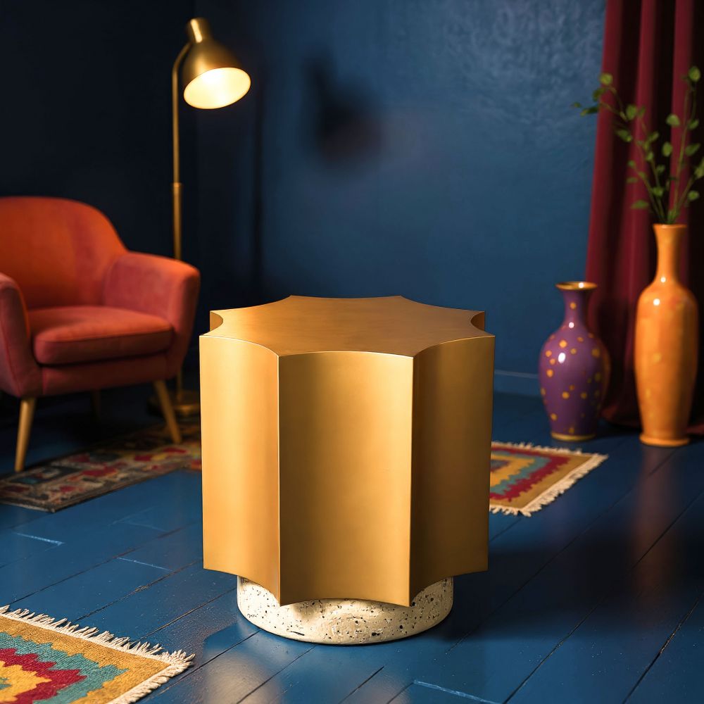 Zuo Modern Osam Golden Iron Side Table