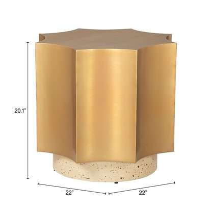 Zuo Modern Osam Golden Iron Side Table