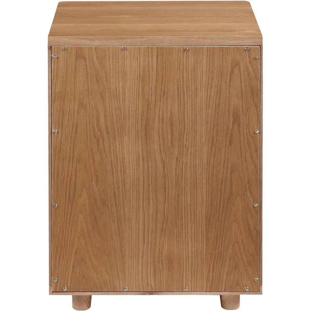 Osamu Wood Nightstand With One Drawer - LOOMLAN - Moe's Home - Nightstands