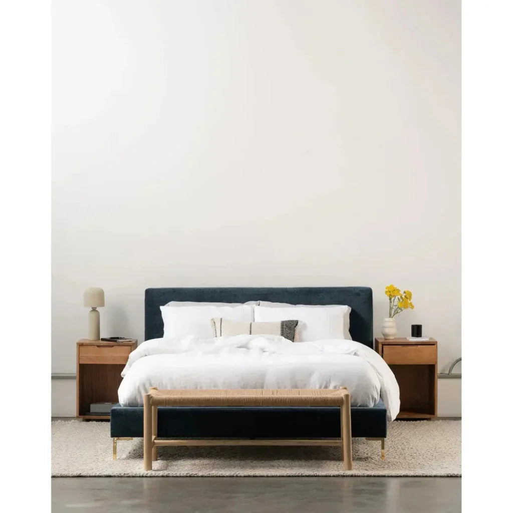 Osamu Wood Nightstand With One Drawer - LOOMLAN - Moe's Home - Nightstands