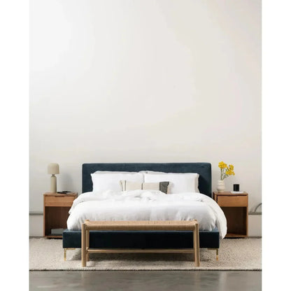 Osamu Wood Nightstand With One Drawer - LOOMLAN - Moe's Home - Nightstands