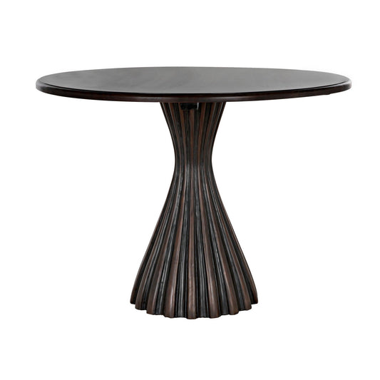 Osiris Wood Dining Table With Light Brown Trim-Dining Tables-Noir-Sideboards and Things