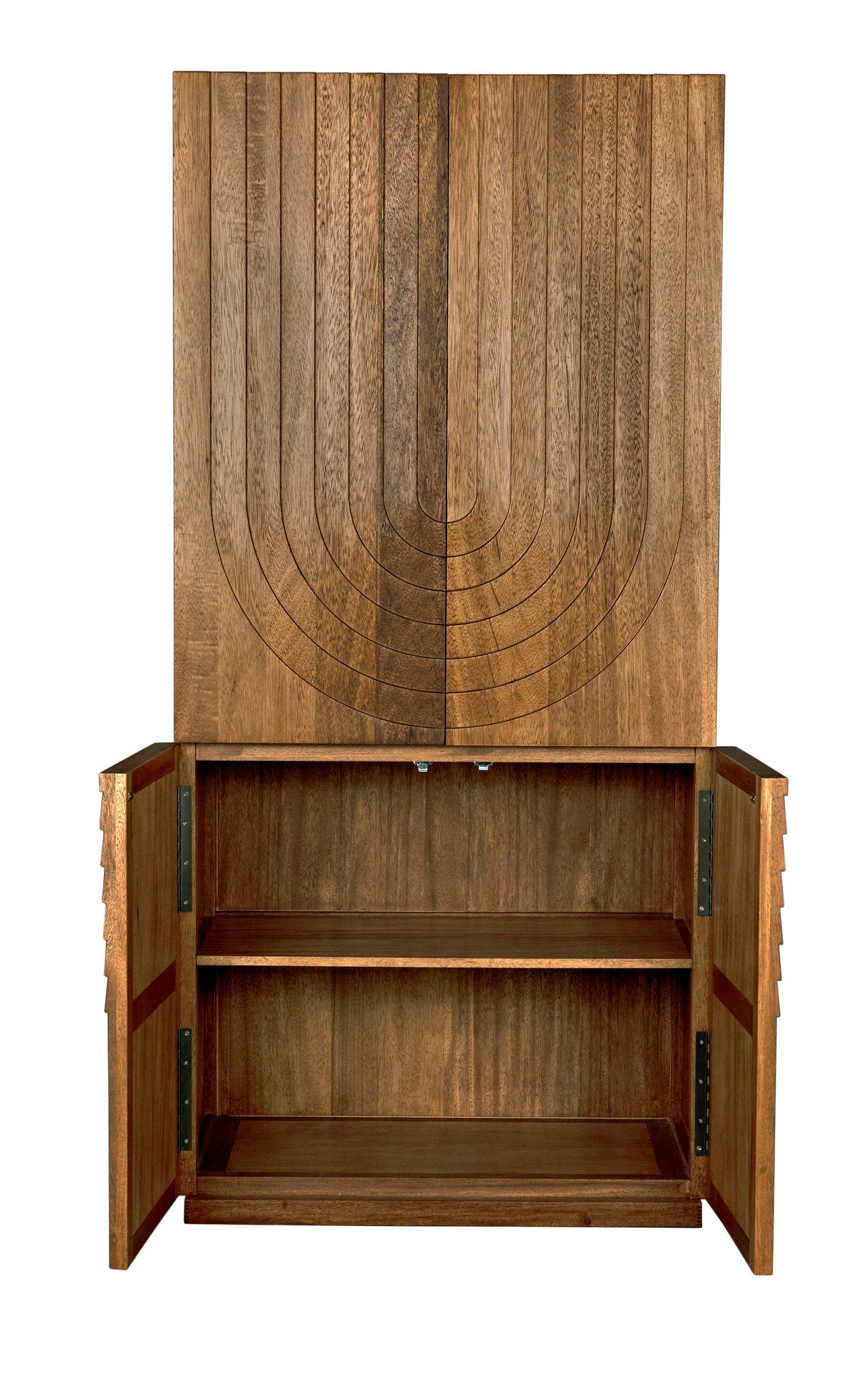 Otto Hutch Walnut Tall Bookcase Cabinet-Bookcases-Noir-Sideboards and Things