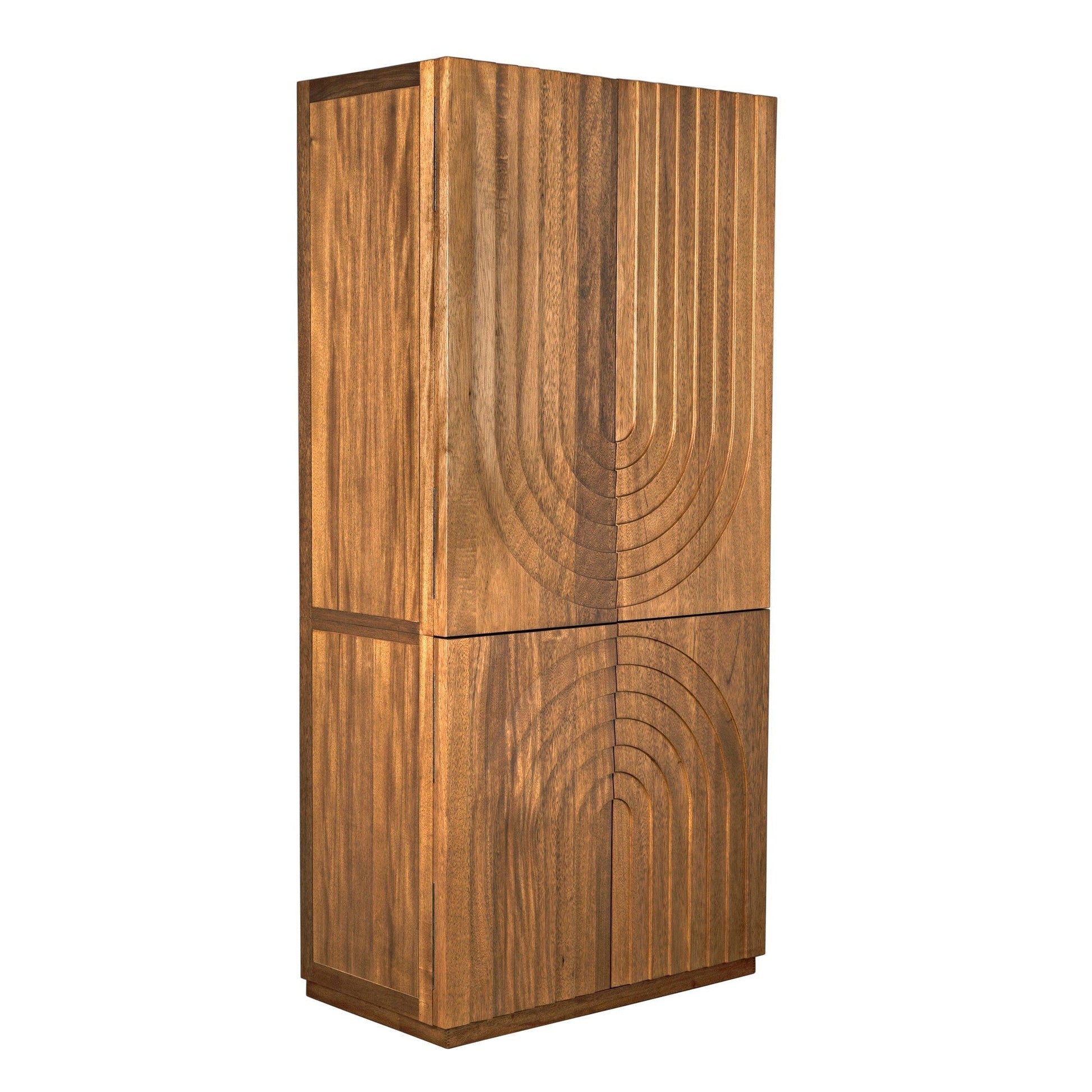 Otto Hutch Walnut Tall Bookcase Cabinet-Bookcases-Noir-Sideboards and Things