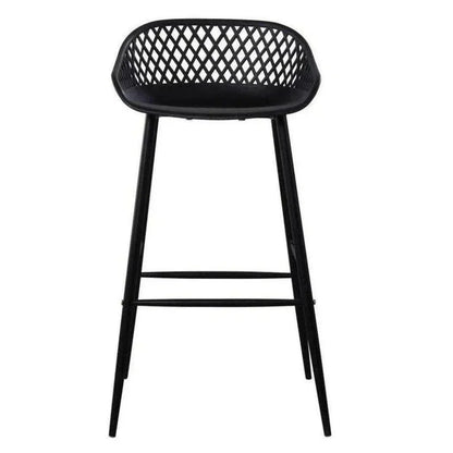 Outdoor Barstool Black Set (Bar Height)-Outdoor Bar Stools-Moe's Home-LOOMLAN