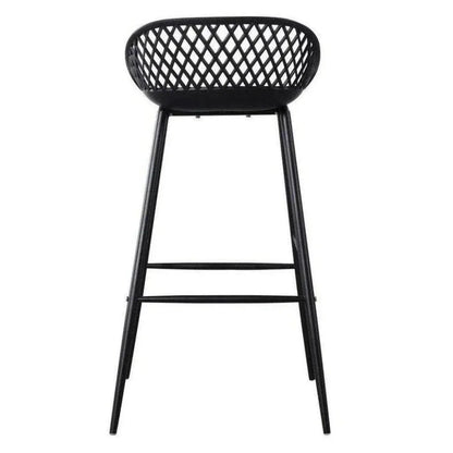 Outdoor Barstool Black Set (Bar Height)-Outdoor Bar Stools-Moe's Home-LOOMLAN