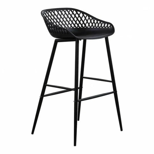 Moe's Home Outdoor Barstool Black Set (Bar Height)
