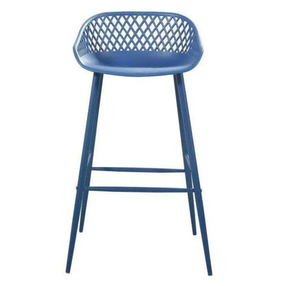 Outdoor Barstool Blue Set Black (Bar Height)-Outdoor Bar Stools-Moe's Home-LOOMLAN