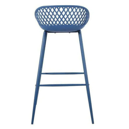 Outdoor Barstool Blue Set Black (Bar Height)-Outdoor Bar Stools-Moe's Home-LOOMLAN