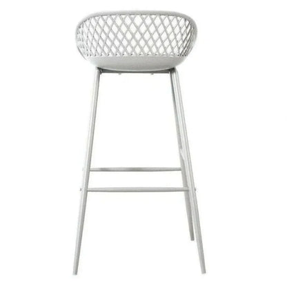 Outdoor Barstool White Set Black (Bar Height)-Outdoor Bar Stools-Moe's Home-LOOMLAN