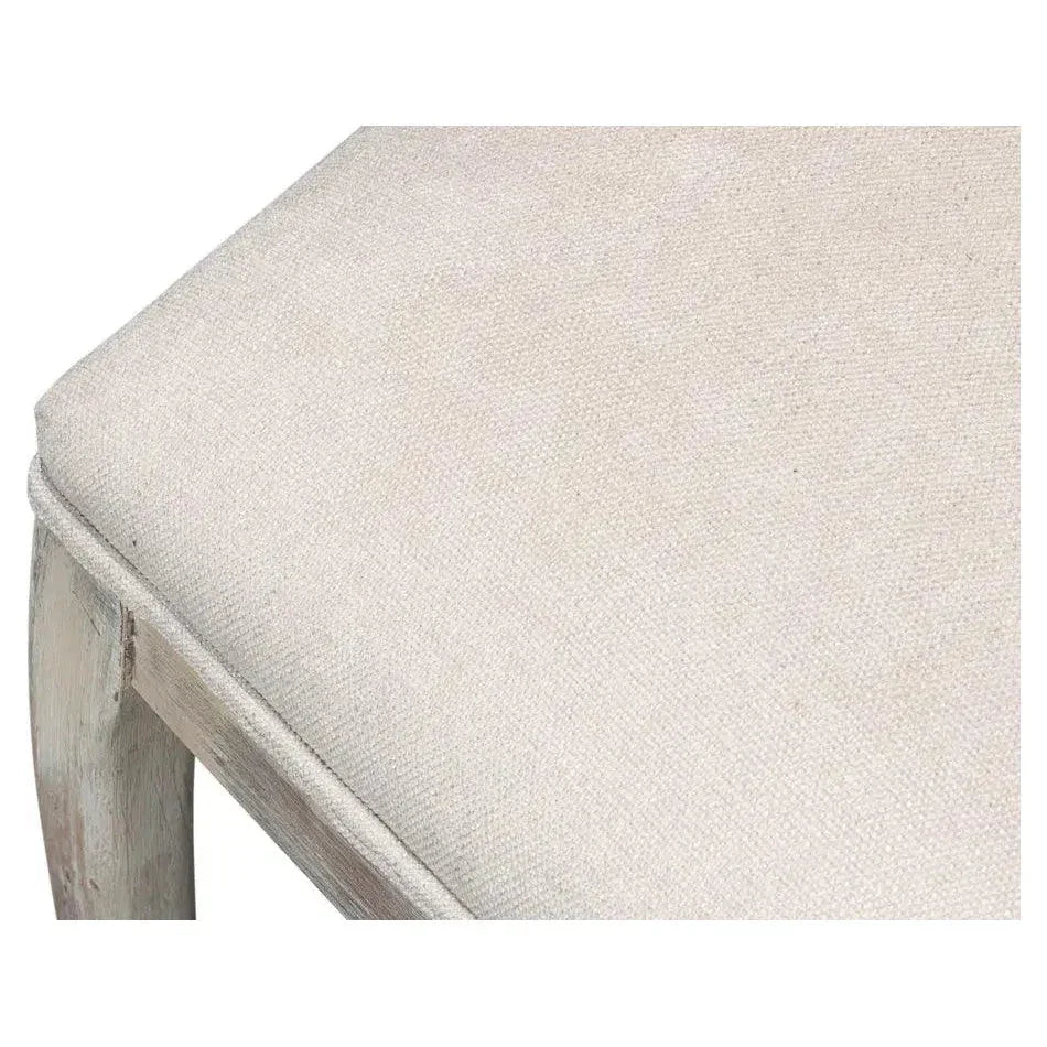 Sarreid Oval Cane Back Fabric Dining Chair 2PC