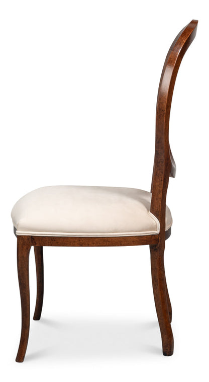 Sarreid Oval Cane Back Fabric Dining Chair 2PC