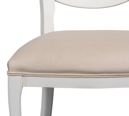 Sarreid Oval Cane Back Fabric Dining Chair 2PC