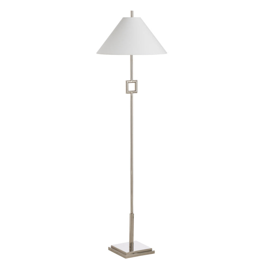 Overhill Sleek Metal Floor Lamp-Floor Lamps-Chelsea House-Silver-LOOMLAN