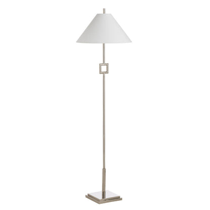 Overhill Sleek Metal Floor Lamp-Floor Lamps-Chelsea House-Silver-LOOMLAN
