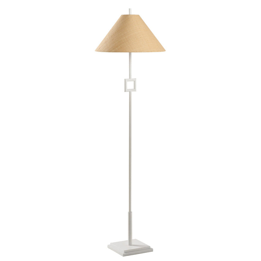 Overhill Sleek Metal Floor Lamp-Floor Lamps-Chelsea House-White-LOOMLAN