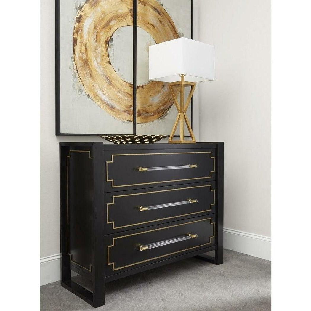 Oversized Black and Gold Modern Accent Cabinet Accent Cabinets Sideboards and Thangs By Bassett Mirror