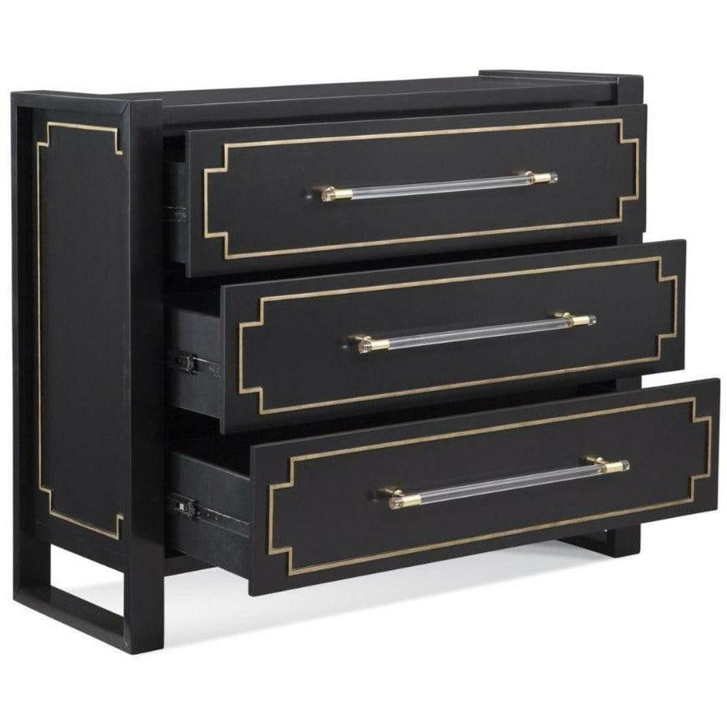 Oversized Black and Gold Modern Accent Cabinet Accent Cabinets Sideboards and Thangs By Bassett Mirror