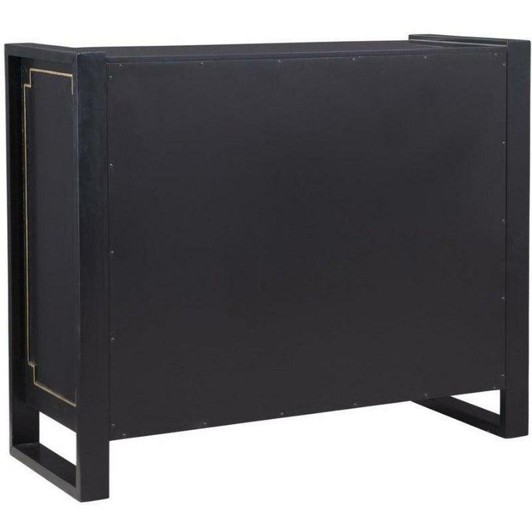 Oversized Black and Gold Modern Accent Cabinet Accent Cabinets Sideboards and Thangs By Bassett Mirror