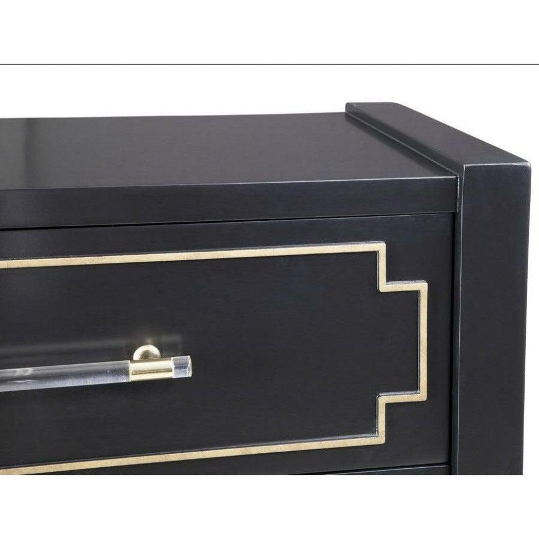 Oversized Black and Gold Modern Accent Cabinet Accent Cabinets Sideboards and Thangs By Bassett Mirror