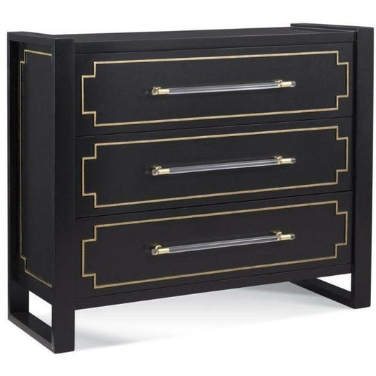 Oversized Black and Gold Modern Accent Cabinet Accent Cabinets Sideboards and Thangs By Bassett Mirror