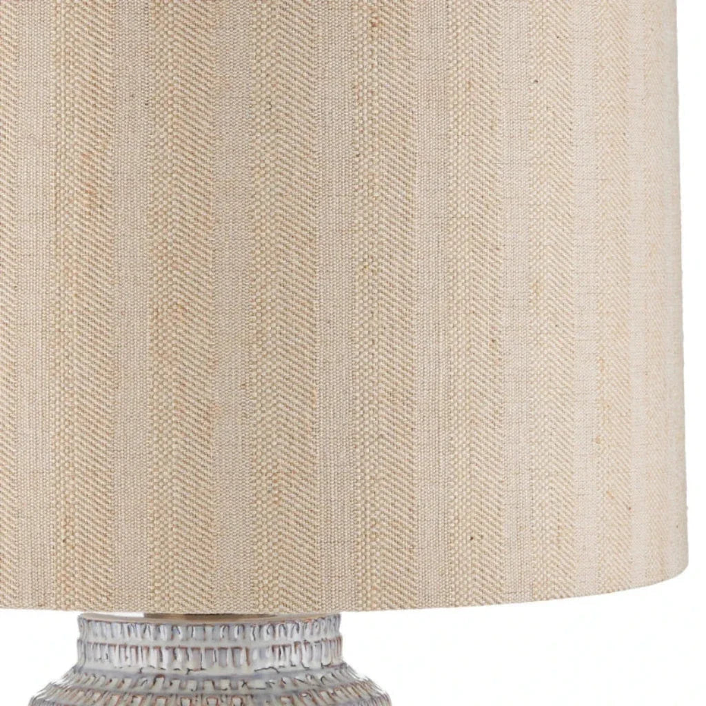 Owen Rustic Ceramic Antique Brass Table Lamp