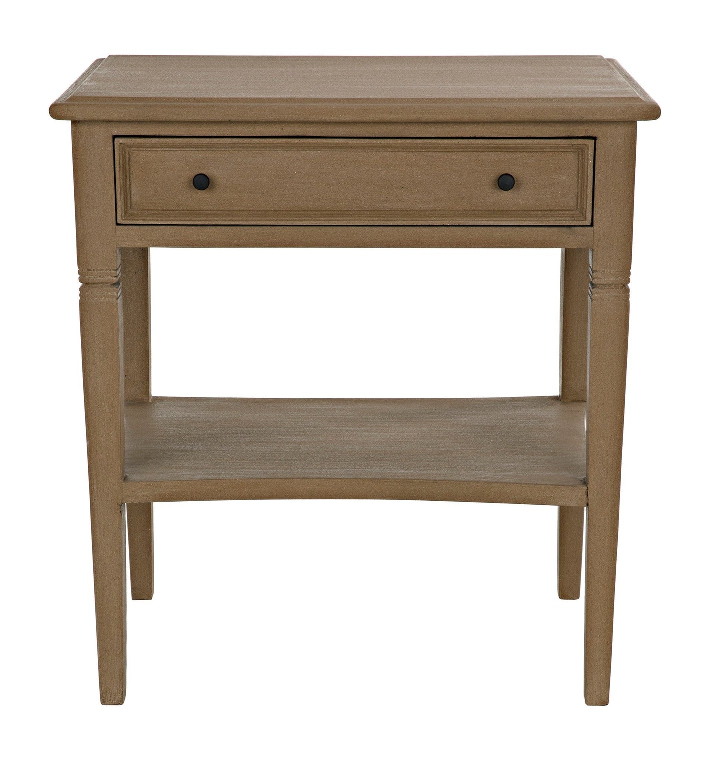 Oxford 1-Drawer Wood Brown Rectangle Side Table-Side Tables-Noir-Sideboards and Things