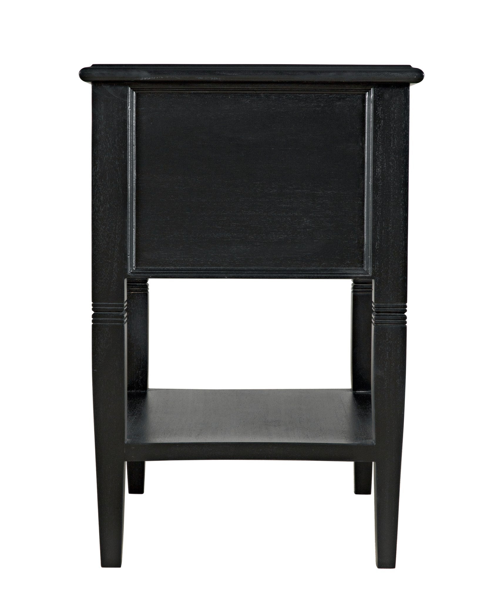 Oxford 2-Drawer Wood Black Rectangle Side Table-Side Tables-Noir-Sideboards and Things