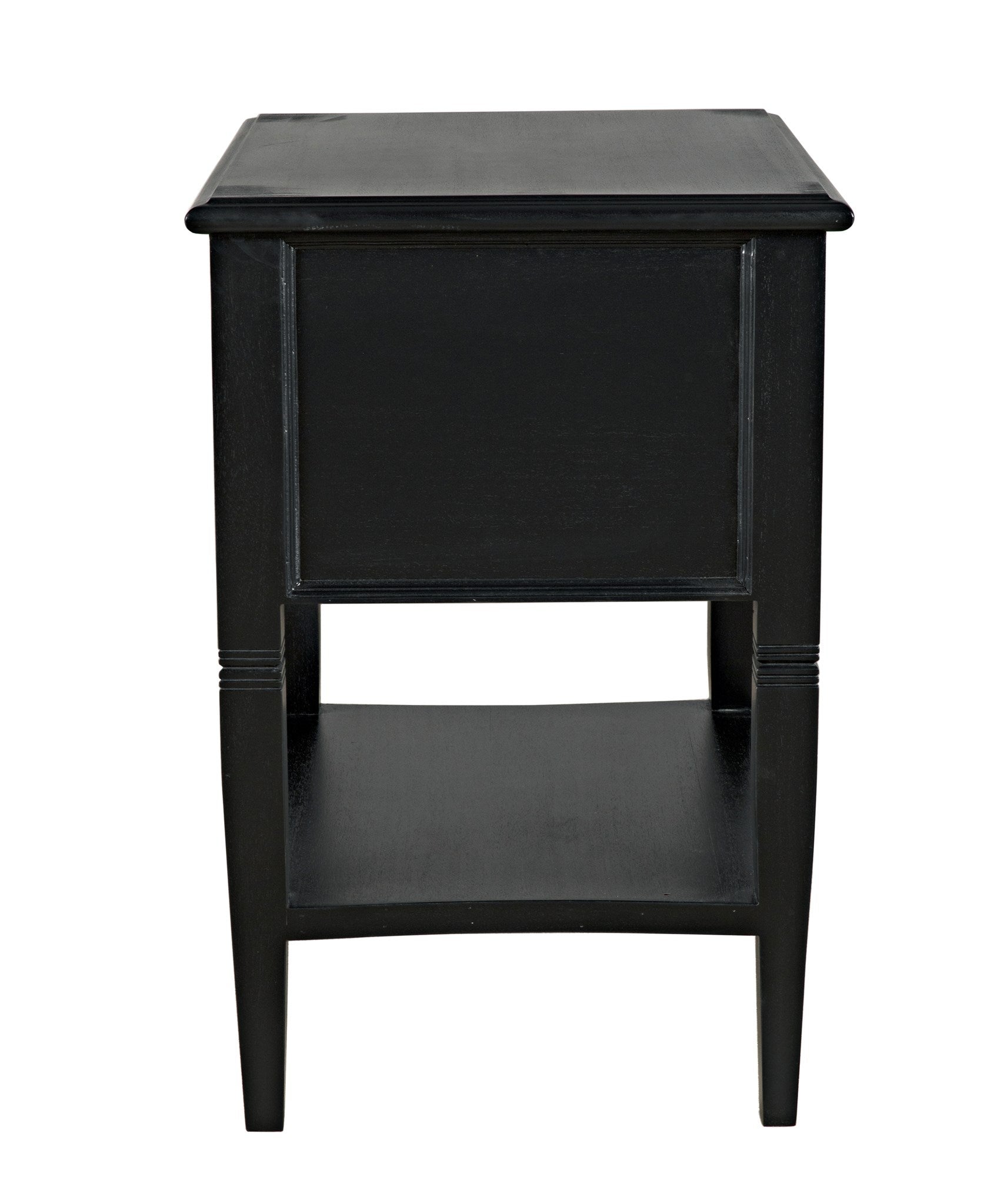 Oxford 2-Drawer Wood Black Rectangle Side Table-Side Tables-Noir-Sideboards and Things