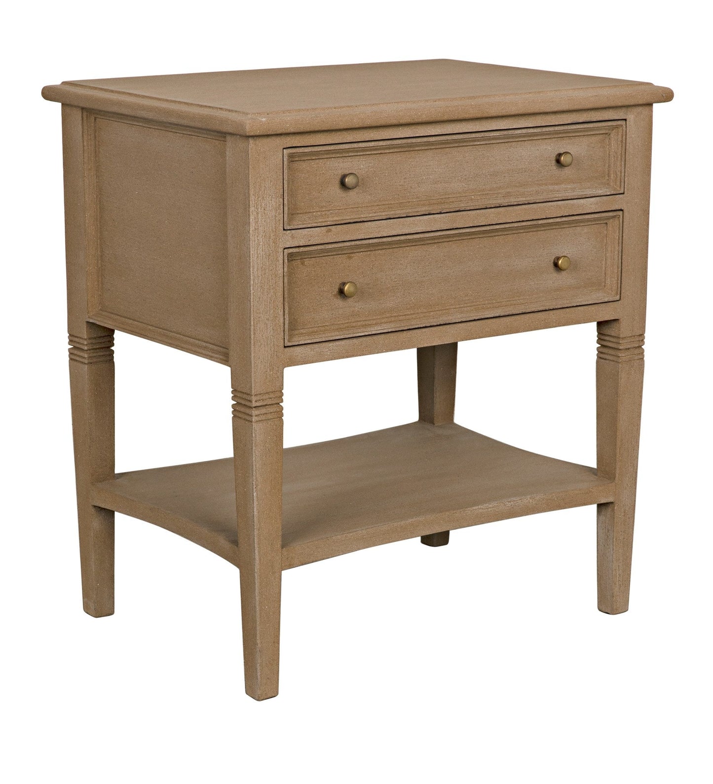 Oxford 2-Drawer Wood Rectangle Side Table-Side Tables-Noir-Sideboards and Things