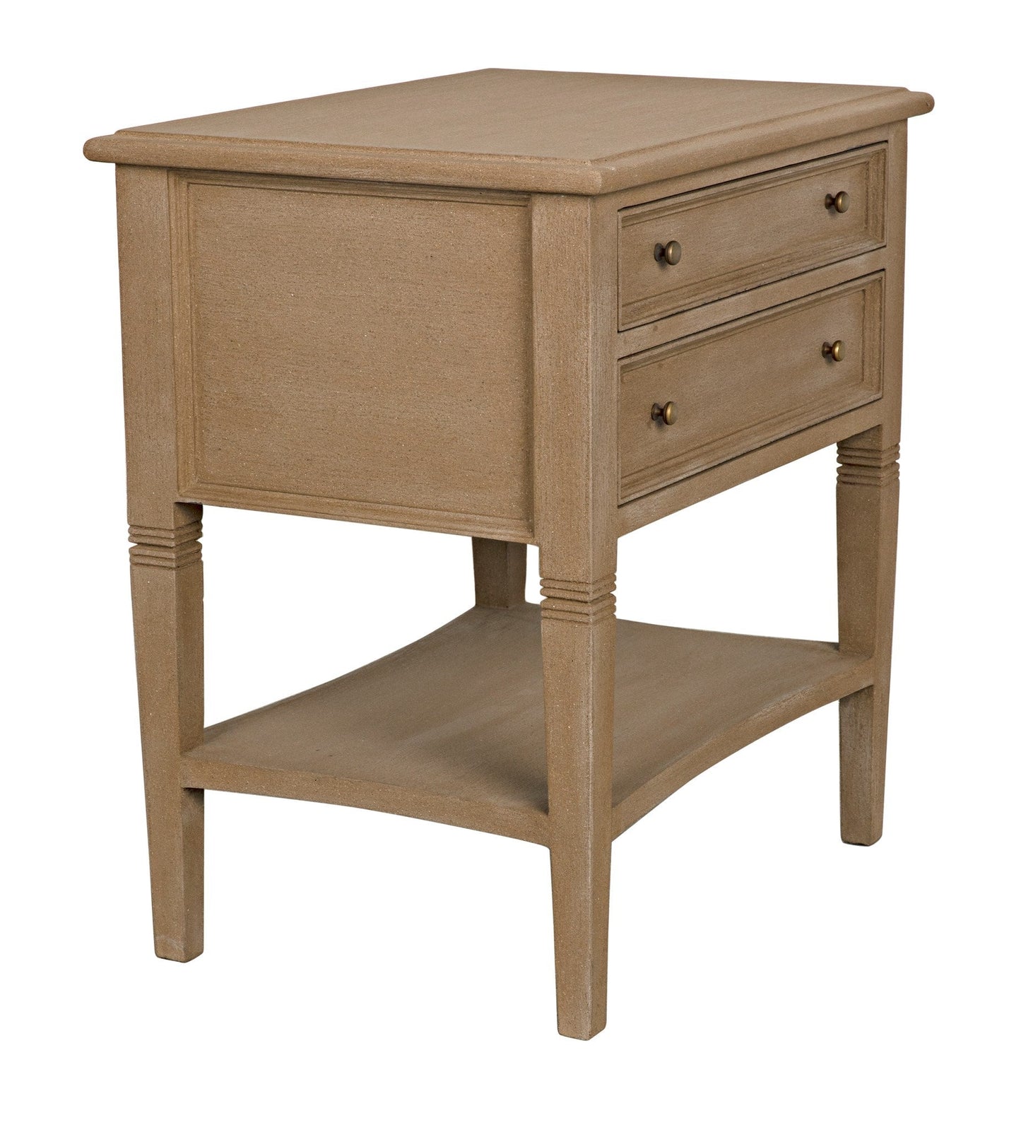 Oxford 2-Drawer Wood Rectangle Side Table-Side Tables-Noir-Sideboards and Things